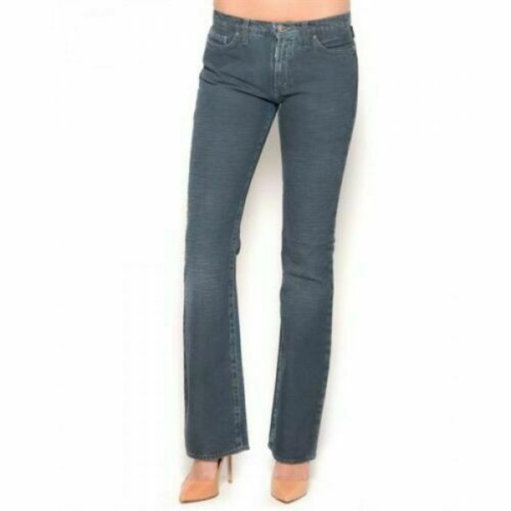 $360.00 NWT MEDUSA VERSACE JEANS COUTURE 5-POCKET BOOTCUT' Dirty Blue JEANS 26